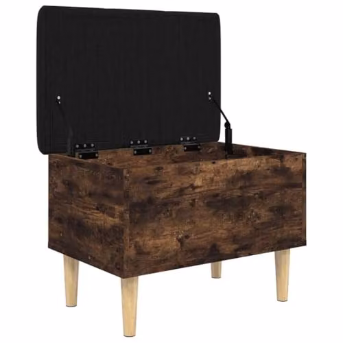 vidaXL Storage Bench in Smoked Oak, W/D/H: 62 x 42 x 46 cm – 4