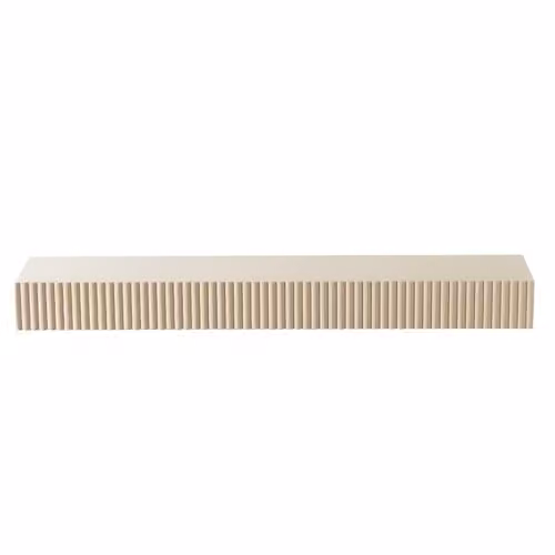 OHS Ribbed Floating Wall Shelf in Natural Sand, W: 61 cm, D: 13 cm, H: 6 cm – 2