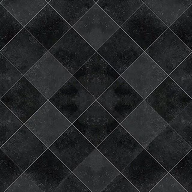 Vinyl Flooring UK Black Chequers Effect 2.0mm Sheet Vinyl, W: 400 cm, L: 600 cm – 1