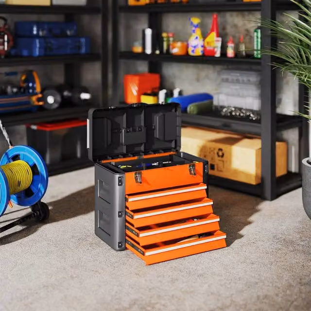 EONLION Orange Large 4-Drawer Toolbox – 1