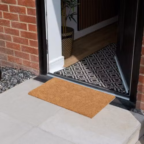 JVL Manor Plain Brown Coir Door Mat, W/D: 70 x 40 cm – 2