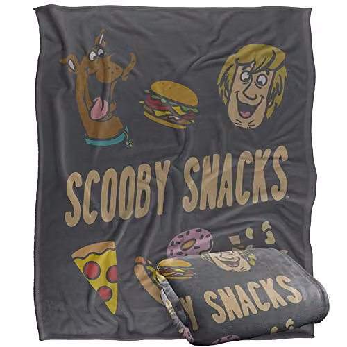 LOGOVISION Scooby Doo Throw Blanket, Multicolour and White, W/D/H: 152 x 127 cm – 1