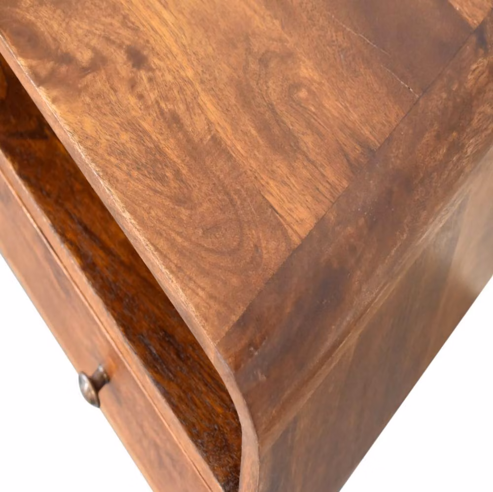 STILVORA Classic Brown Wood Chest of Drawers with 2 Drawers – 5
