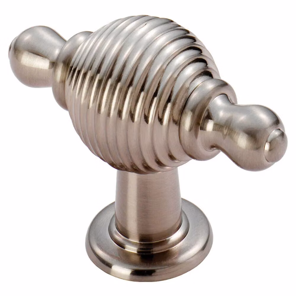 Loops 4x Reeded Beehive Style Cabinet Door Knob with Finials, 26mm Diameter, Rose Nickel – 2