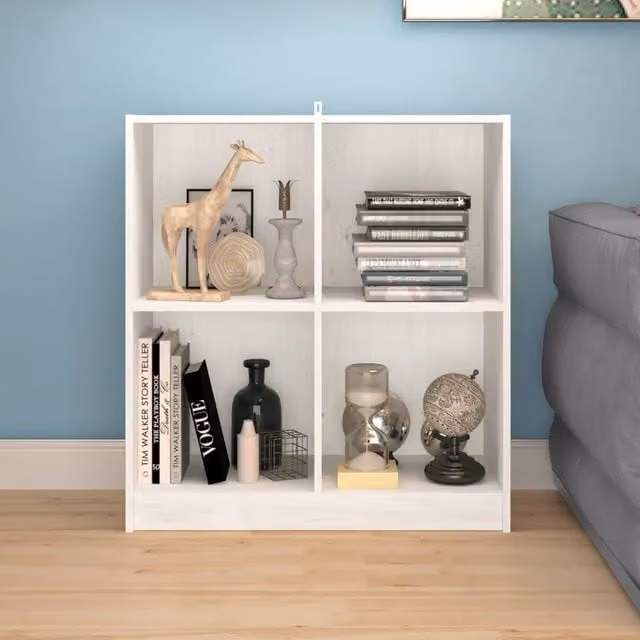 Berkfield Home White Solid Pinewood Sideboard W/D/H: 70 x 33 x 76 cm – 1
