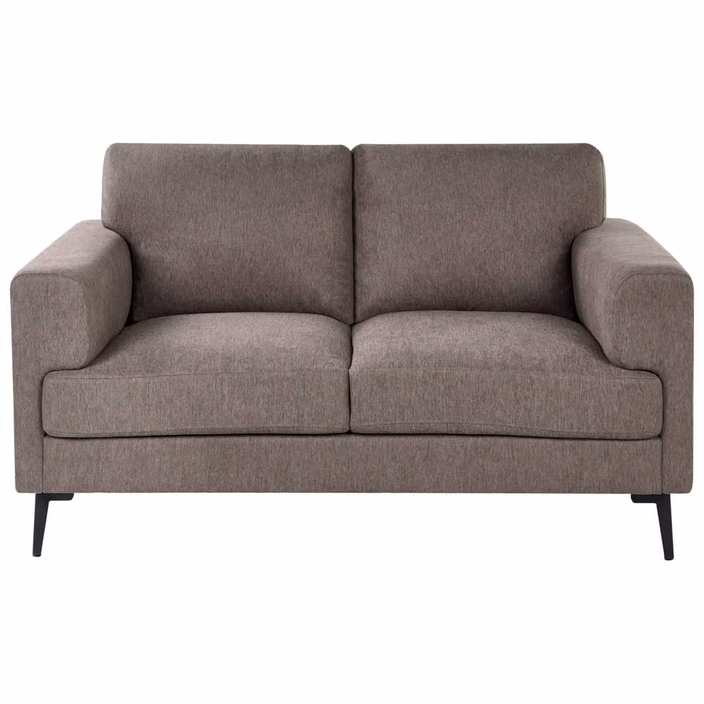 Wyld Haus Modern Brown Fabric Sofa Set with 3-Seater, 2-Seater, and Armchair and Metal Legs – 3