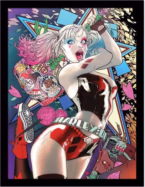 DC Comics Harley Quinn Framed Multicolour Paper Poster – 1