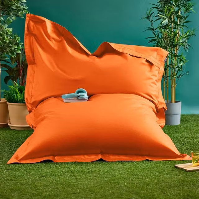 icon Adults Giant Bean Bag Floor Cushion - Burnt Orange