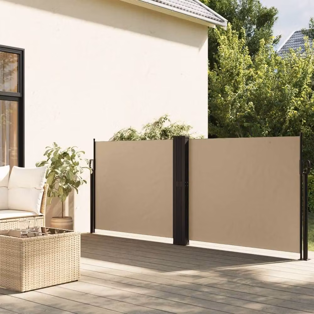 Berkfield Home Retractable Side Awning in Beige, W: 1200 cm, H: 140 cm – 2
