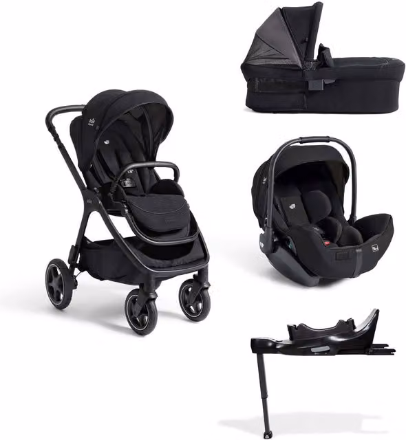 Joie Finiti 4in1 Signature Pushchair Bundle with Joie Signature I-Level PRO Car Seat, Eclipse Black