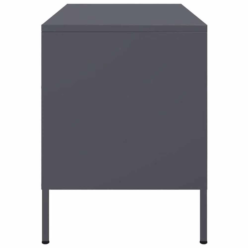 Berkfield Home Anthracite Steel TV Cabinet in Dark Grey, W: 68 cm, D: 39 cm, H: 50.5 cm – 5