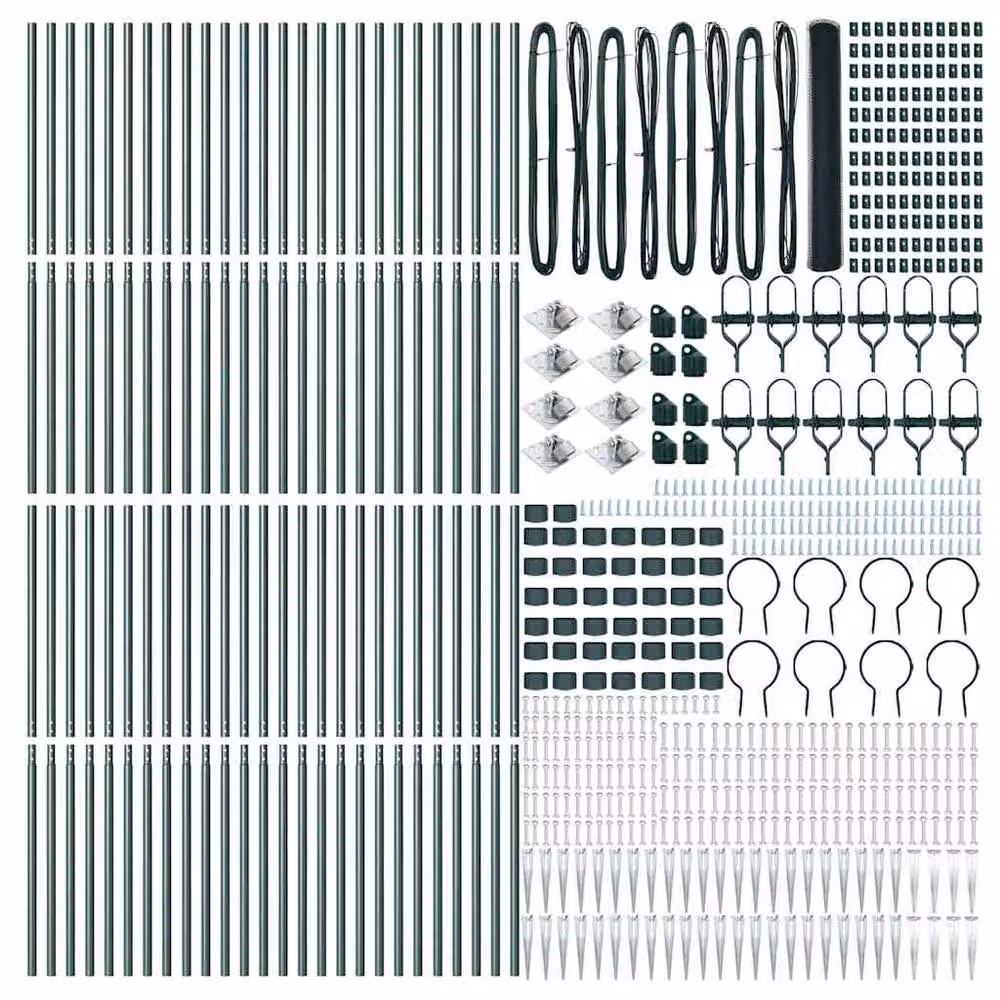 Berkfield Home Green Steel Hexagon Fence, H: 140 cm x W: 100 m – 4