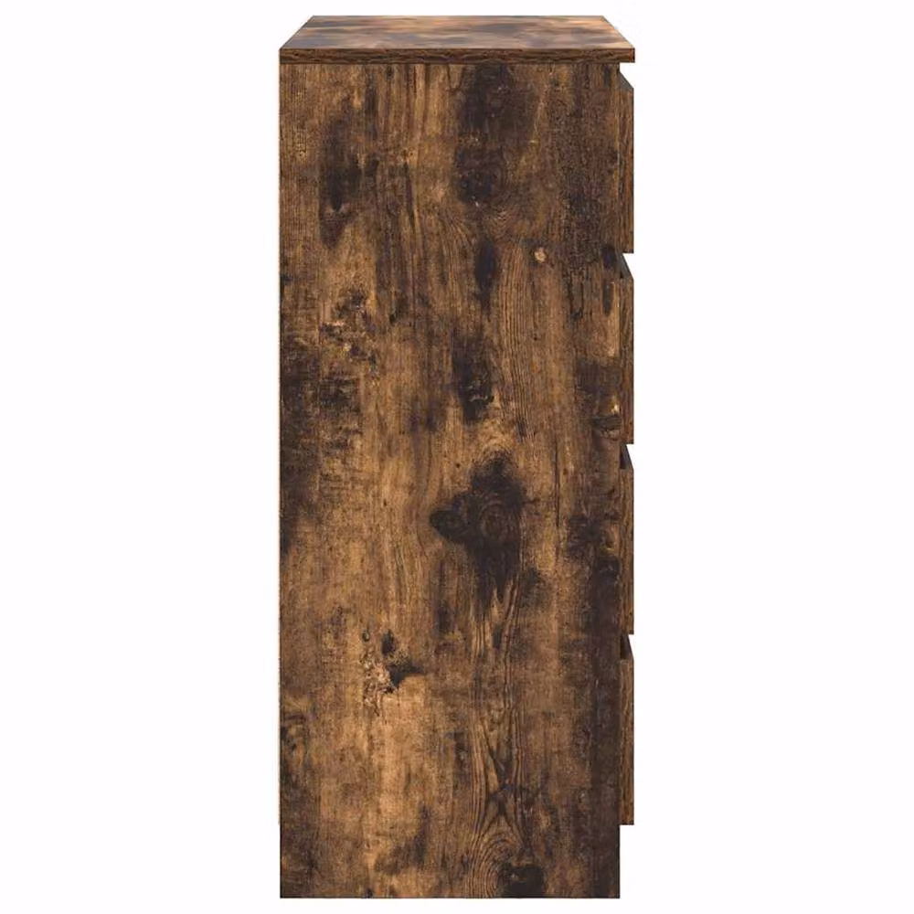 Berkfield Home Sideboard with Drawers in Smoked Oak Brown, W/D/H: 71 x 35 x 84 cm – 4