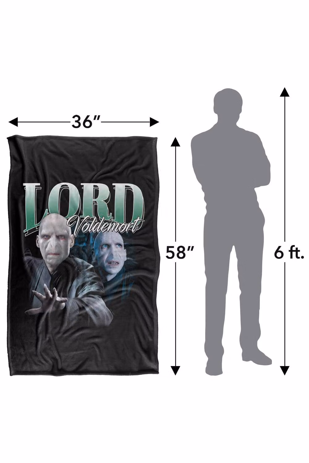 LOGOVISION Harry Potter Lord Voldemort Homage Super Soft Silky Touch Fleece Throw Blanket, Multicolour, W: 127 cm, H: 152.4 cm – 8