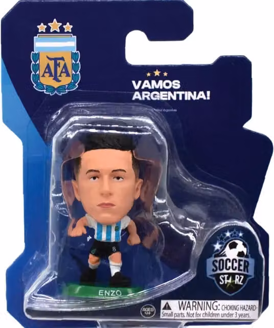 SoccerStarz Argentina Enzo Fernandez New Kit Mini Figure, Turquoise