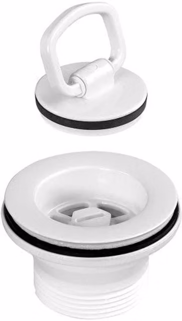 McAlpine 1.5 inch Centre Pin Sink Waste in White W9PH-WH