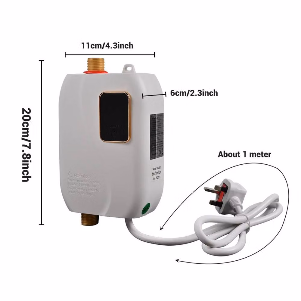 Nordara 3KW Instant Electric Tankless Hot Water Heater in White – 2