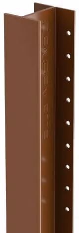Durapost Rectangular Composite WPC Fencing Post in Sepia Brown, Height: 180 cm