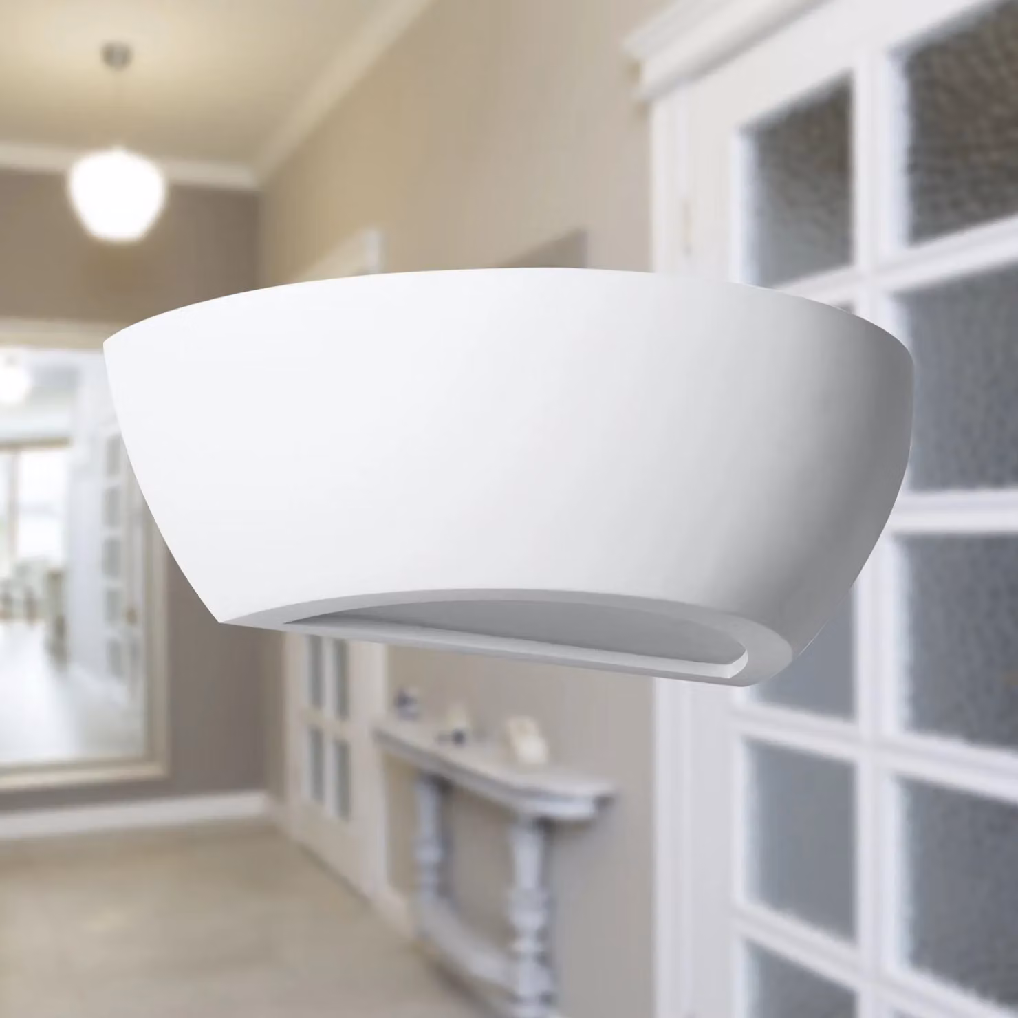 First Choice Lighting Mazzaro Set of 2 White E14 Plaster Wall Lights – 2