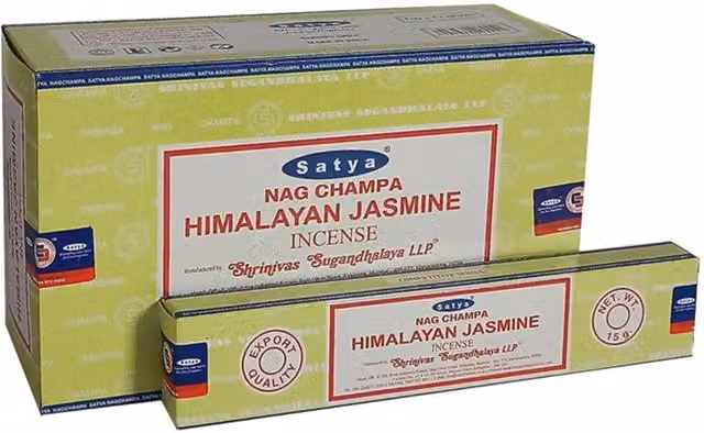 Satya Himalayan Jasmine Incense Sticks with Floral Oriental Scent, Multicolour