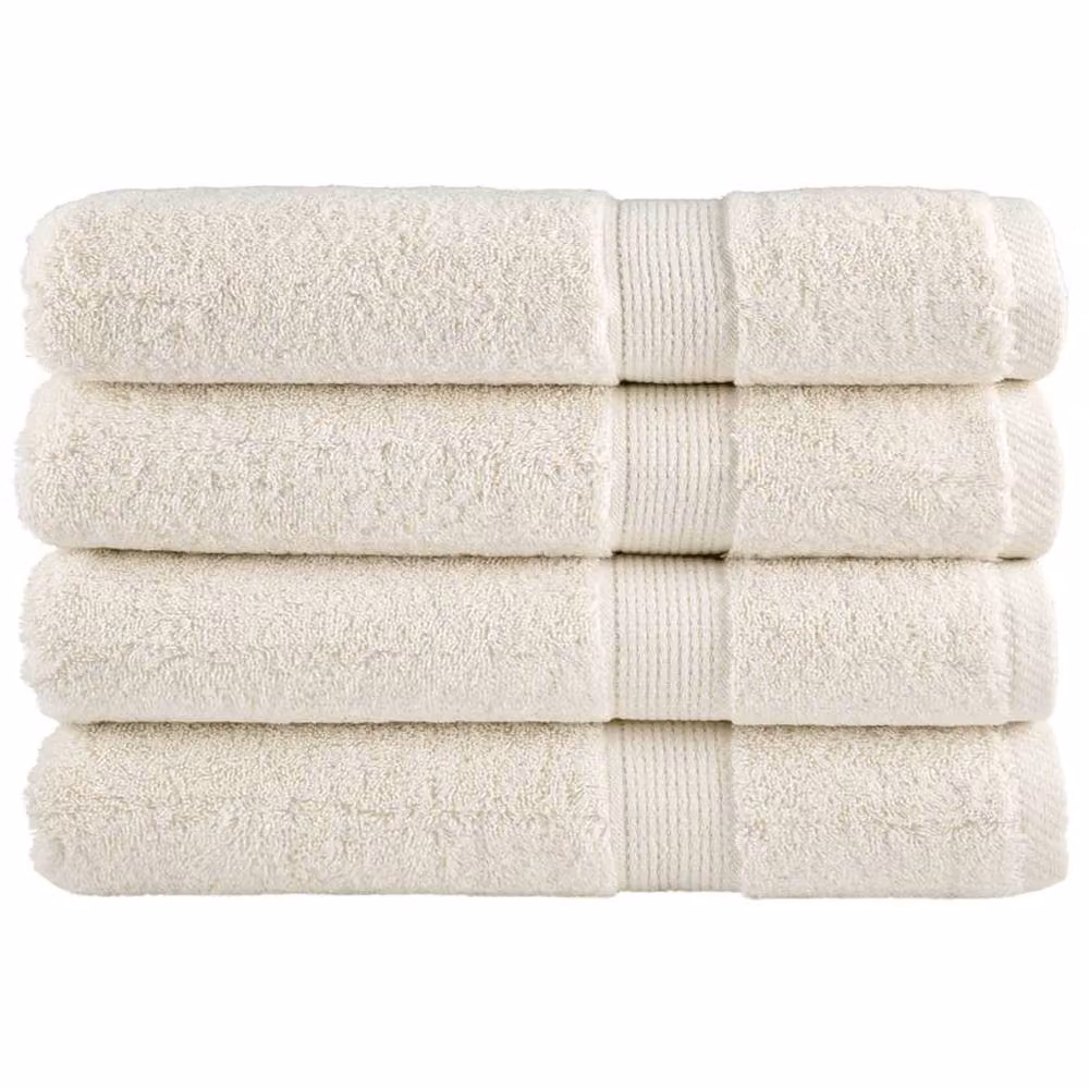 Berkfield Home SOLUND Premium Cotton Terry Towels, 4 Piece Set, Beige, W: 100 cm x L: 200 cm, 600 gsm – 2