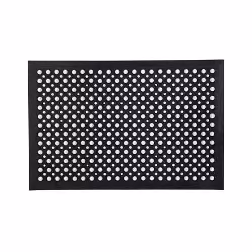 Doortex Black Non-Slip Anti-Fatigue Mat, W: 60 cm, D: 90 cm