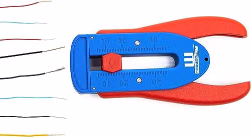 Weicon Precision Wire Stripper S for fine wires and conductors, red and blue – 3