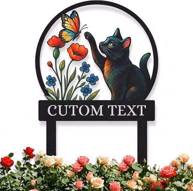 Quipulse Style 4 Vintage Black Wrought-Iron Freestanding Decorative Ornaments