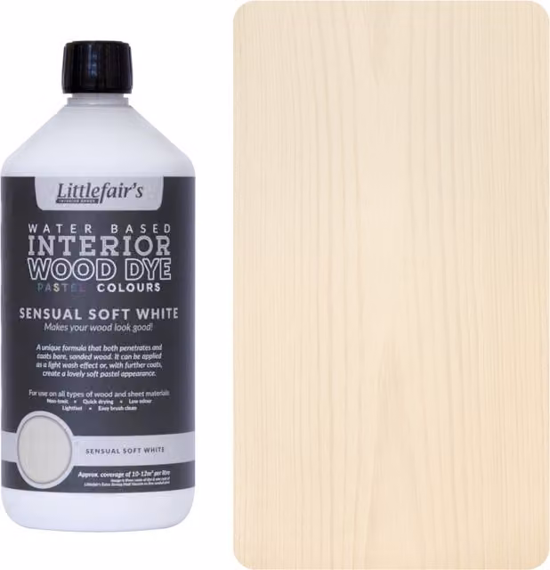 Littlefair's Indoor Wood Stain in Sensual Soft White, 1 l