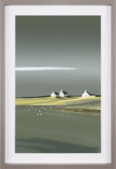 Perch & Parrow Eventide Rustic Framed Multicolour Landscape Wall Art Paper Poster