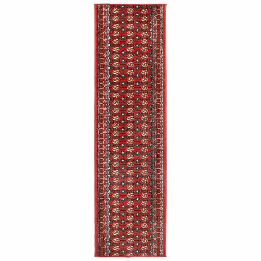 Bravich LTD Bokhara Traditional Oriental Hallway Runner Rug in Red, W: 60 cm, L: 720 cm – 3