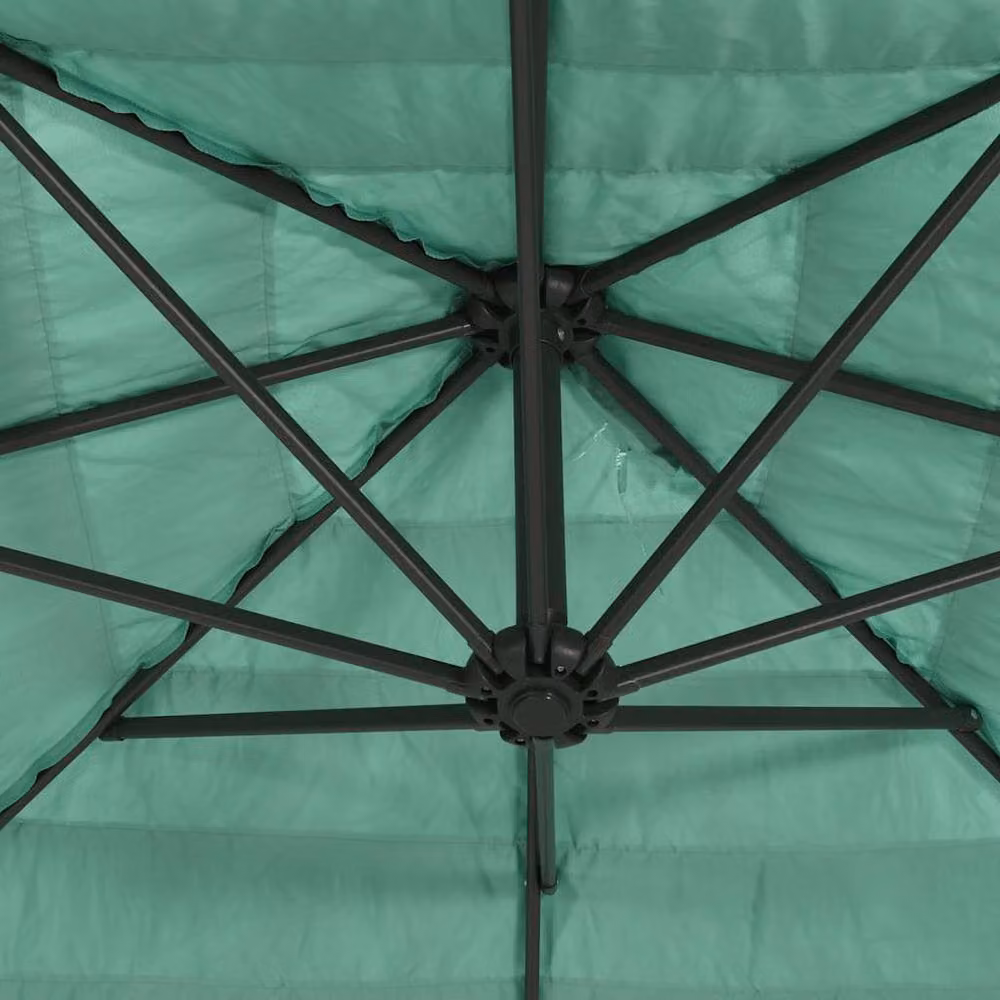 Berkfield Home Durable Green Garden Parasol with Steel Pole, W/D/H: 268 x 268 x 226 cm – 3