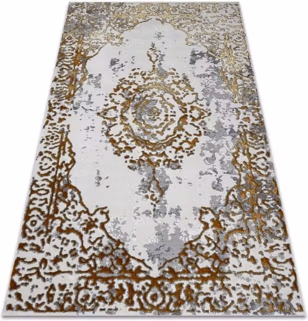 RugsX Allure Geometric Modern Rug in Gold, W: 120 cm, L: 170 cm