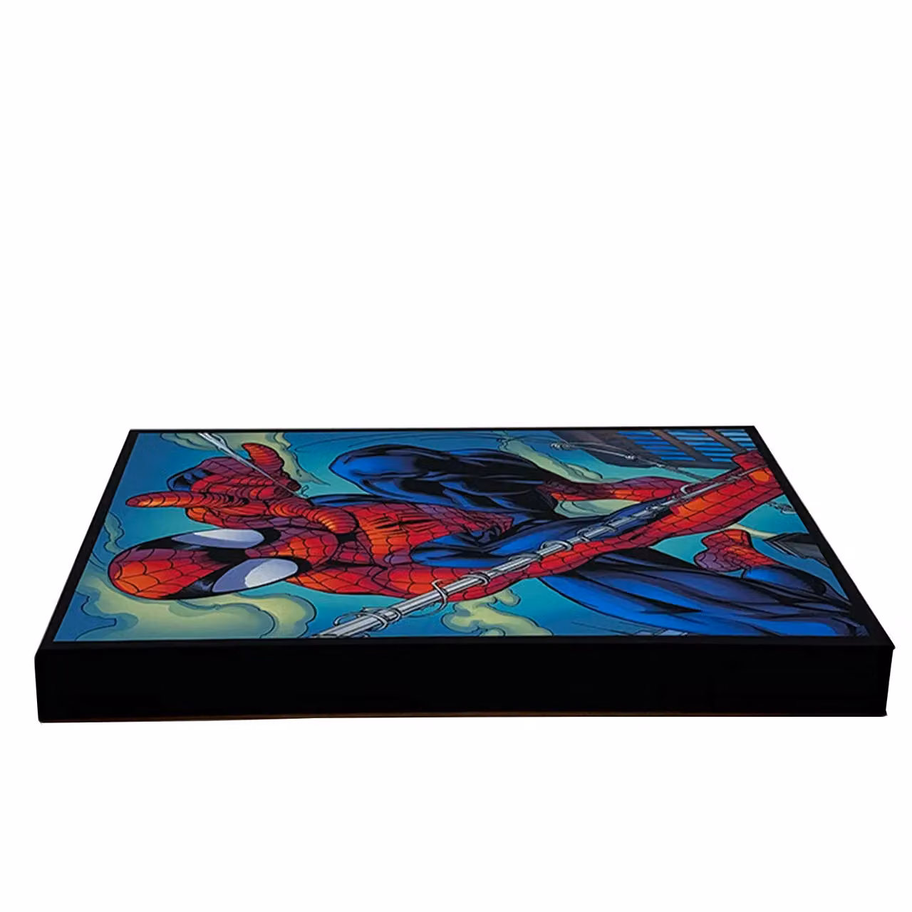 Menkind Marvel Comics Spider-Man LED Light Up Multicolour Canvas Wall Art W: 30 cm, H: 40 cm – 6
