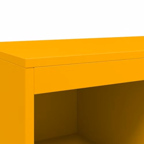 vidaXL Highboard in Mustard Yellow Metal with Internal Shelves and Drawers, W/D/H: 68.5 x 38.0 x 111.5 cm – 3