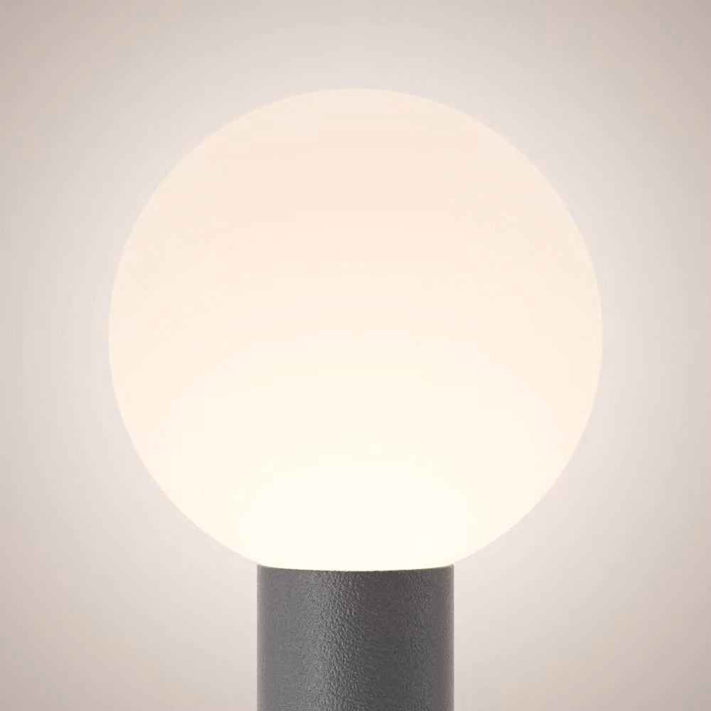 Netlighting Bold Grey Outdoor Bollard Floor Lamp with IP54 Rating and E27 Socket – 2