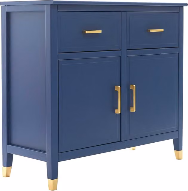 Cabinet Bits Palazzi Navy Blue 2 Door 2 Drawer Modern Sideboard