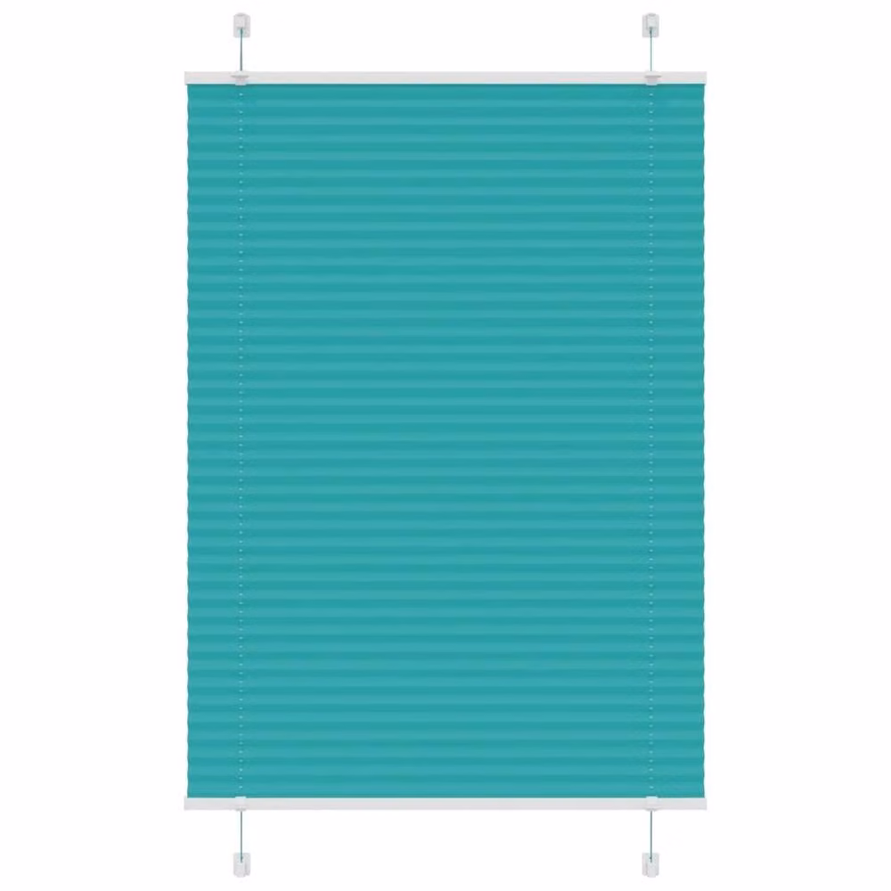 Berkfield Home Single Pleat Polyester Blind in Petrol Green, W: 100 cm, H: 150 cm