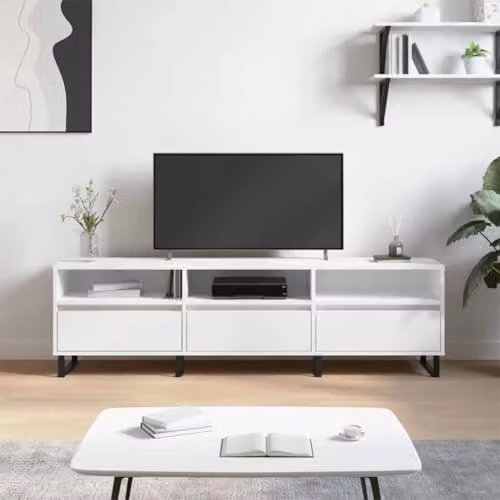 vidaXL TV Cabinet in White, W/D/H: 150 x 30 x 44.5 cm – 2