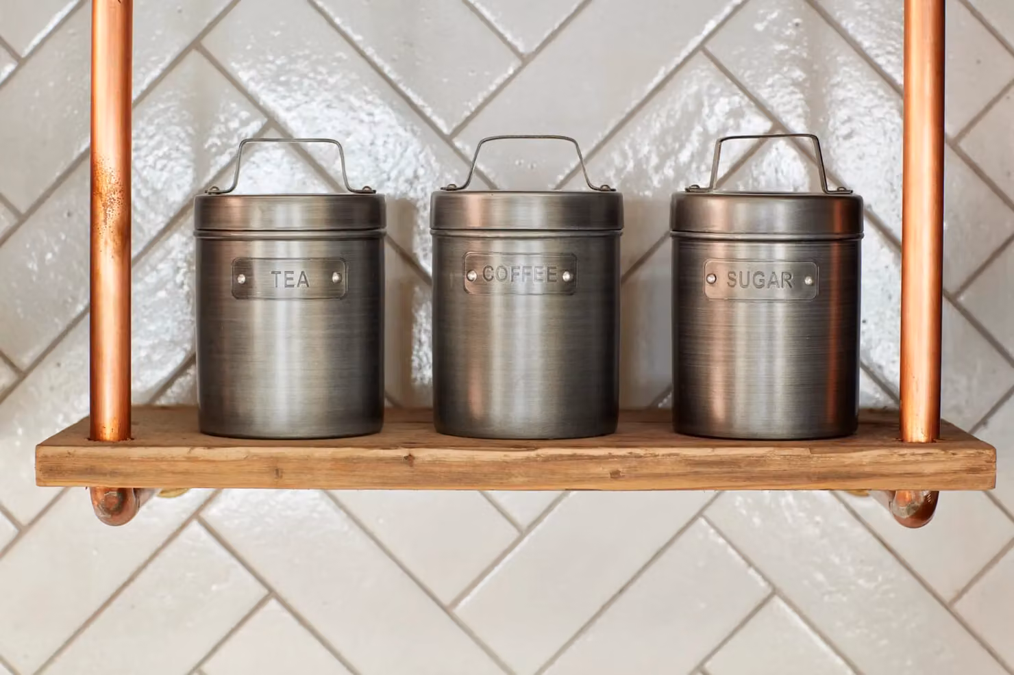 KitchenCraft Vintage-Style Metal Coffee Canister, 1 l, Grey – 6
