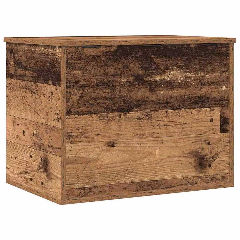 Berkfield Home Storage Box with Lid in Old Wood Brown, W/D/H: 60 x 42 x 46 cm – 4