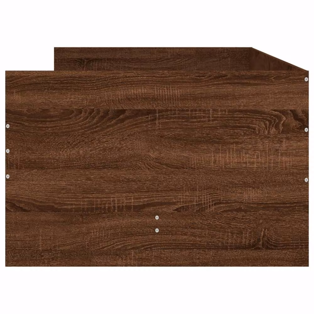 Berkfield Home Small Single Bed Frame in Brown Oak with Drawers, W/D/H: 75 x 190 x 50 cm – 4