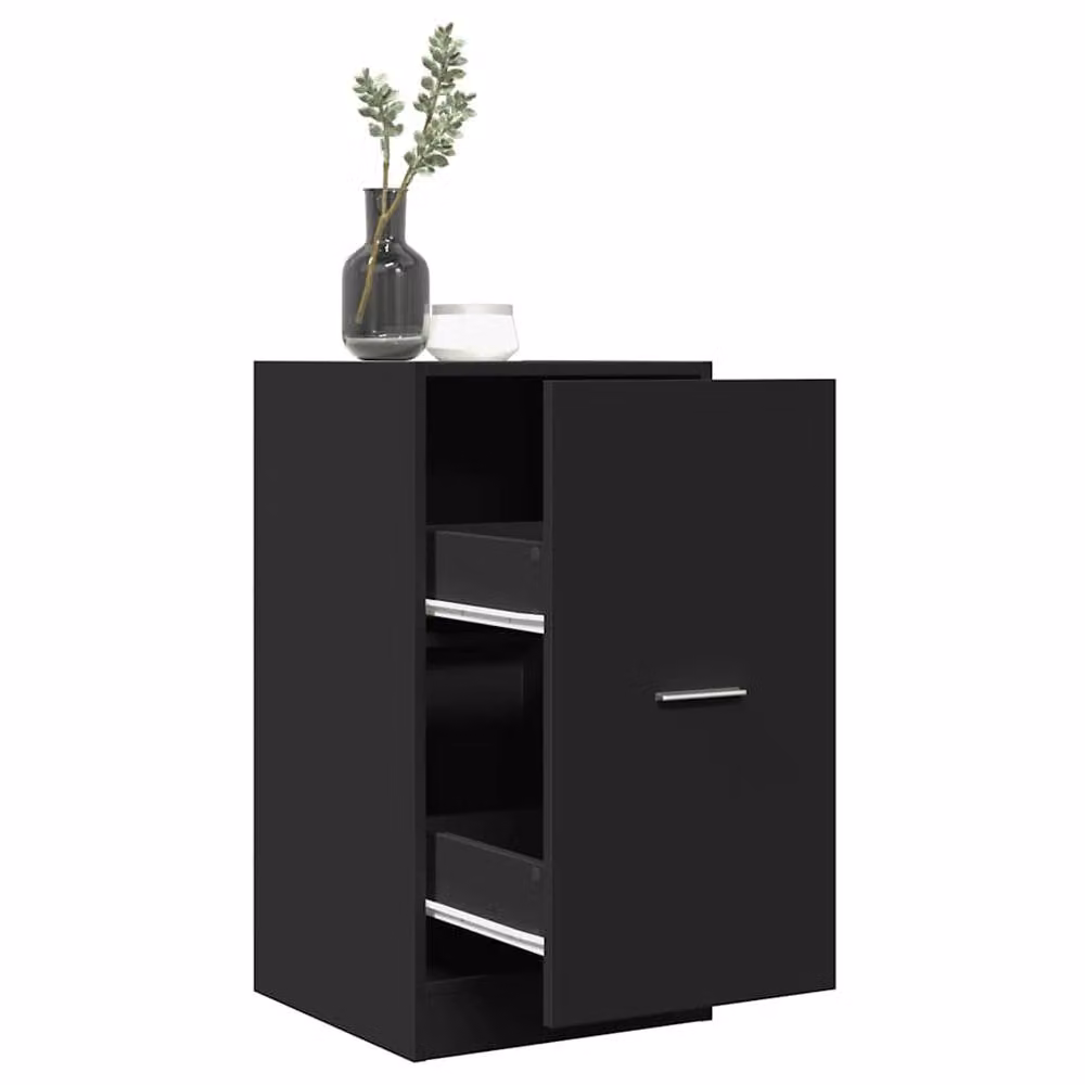 Berkfield Home Elegant Apothecary Cabinet in Black, W/D/H: 40 x 41 x 77.5 cm – 2