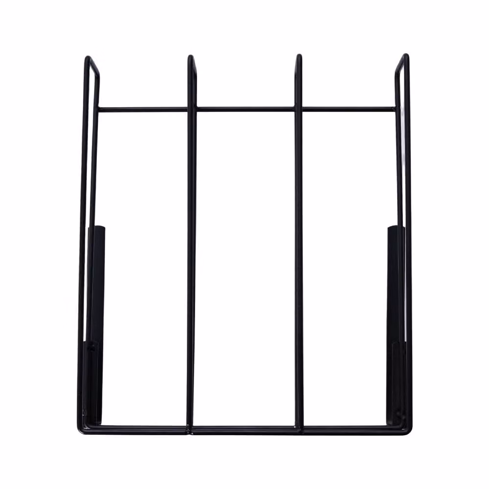 Living and Home XL Hanging Under Cabinet Cutting Board Rack, Black, W: 25 cm, D: 26 cm, H: 3 cm – 4