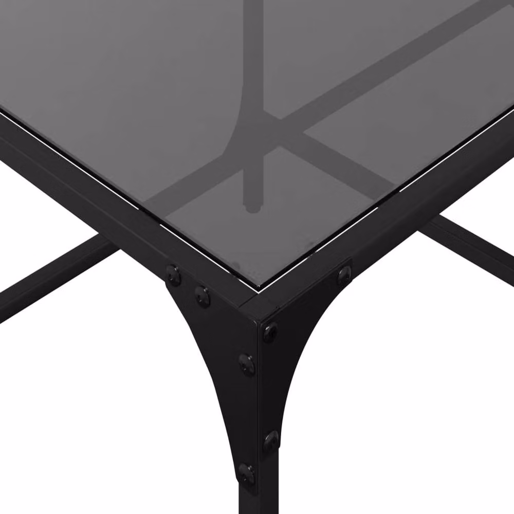 Berkfield Home Modern Rectangular Coffee Table with Black Glossy Glass Top, W/D/H: 98.5 x 50 x 40 cm – 3