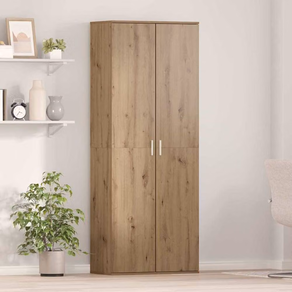 Berkfield Home Artisan Oak Highboard in Brown, W/D/H: 70 x 35 x 180 cm – 2