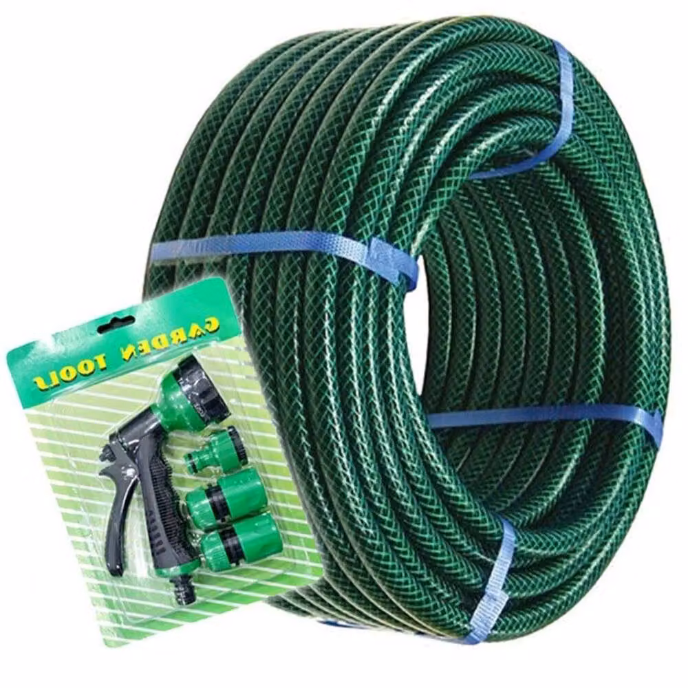 FLAVORA Reinforced Tough Green Garden Water Hose Pipe Reel, 10m – 3
