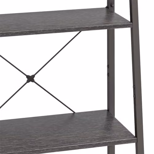vidaXL 4-Tier Standing Shelf in Black, W/D/H: 56 x 35 x 140 cm – 3