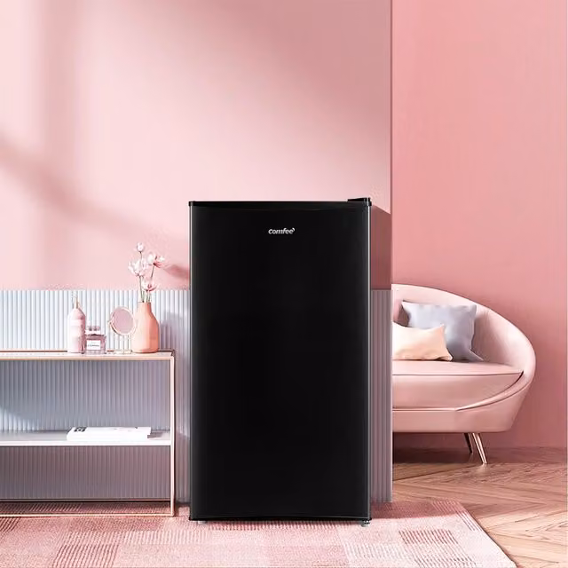 Livingandhome 93L Under Counter Compressor Fridge with Cooler Box in Black