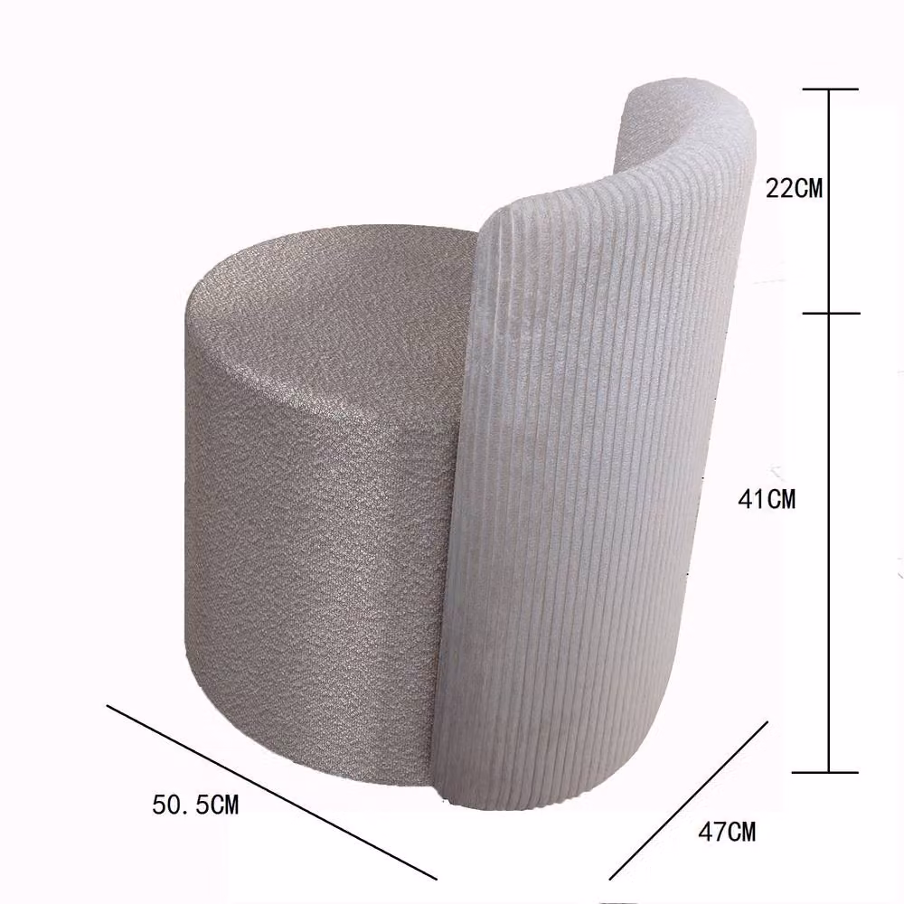 Carme Home Hattie Mocha Bouclé Stool in Brown – 2